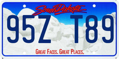 SD license plate 95ZT89