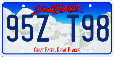 SD license plate 95ZT98