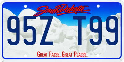 SD license plate 95ZT99