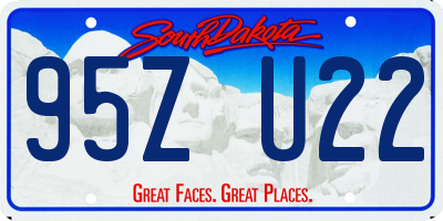 SD license plate 95ZU22