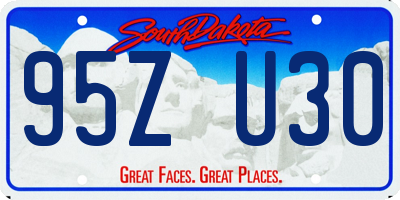 SD license plate 95ZU30