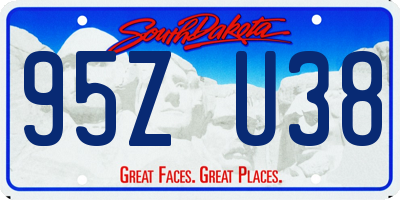 SD license plate 95ZU38