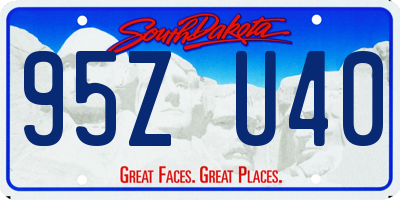 SD license plate 95ZU40