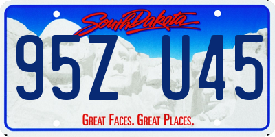 SD license plate 95ZU45