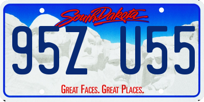 SD license plate 95ZU55