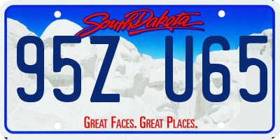 SD license plate 95ZU65