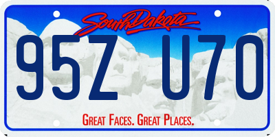 SD license plate 95ZU70
