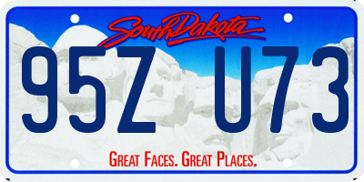 SD license plate 95ZU73