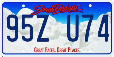 SD license plate 95ZU74