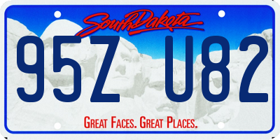 SD license plate 95ZU82