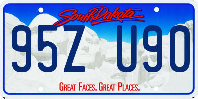 SD license plate 95ZU90