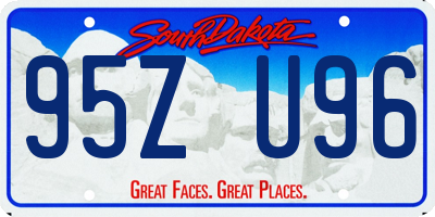 SD license plate 95ZU96