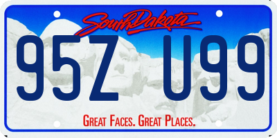 SD license plate 95ZU99
