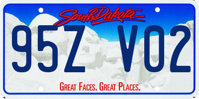 SD license plate 95ZV02