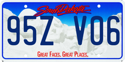 SD license plate 95ZV06