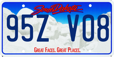 SD license plate 95ZV08
