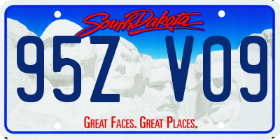 SD license plate 95ZV09