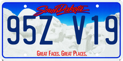 SD license plate 95ZV19