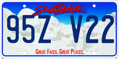 SD license plate 95ZV22