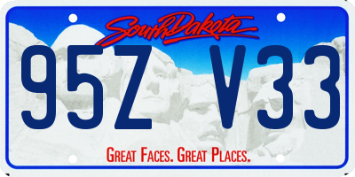 SD license plate 95ZV33