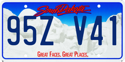 SD license plate 95ZV41