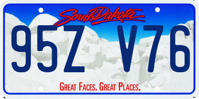 SD license plate 95ZV76