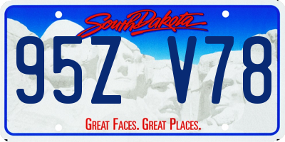 SD license plate 95ZV78