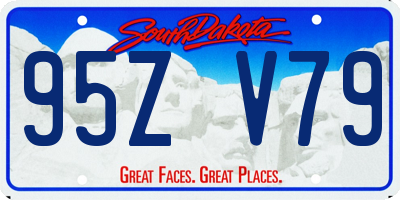 SD license plate 95ZV79