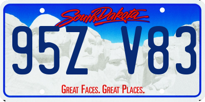 SD license plate 95ZV83