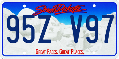 SD license plate 95ZV97