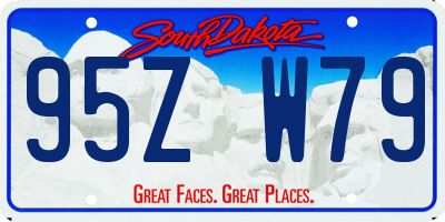 SD license plate 95ZW79