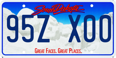 SD license plate 95ZX00