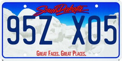 SD license plate 95ZX05
