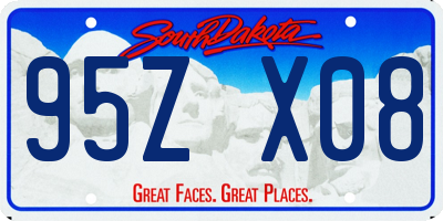 SD license plate 95ZX08