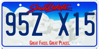 SD license plate 95ZX15