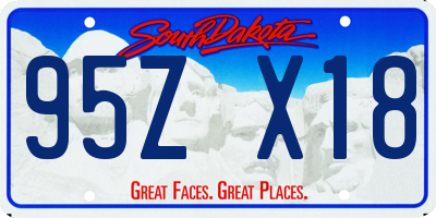 SD license plate 95ZX18