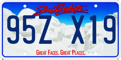 SD license plate 95ZX19