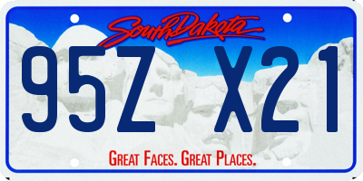 SD license plate 95ZX21