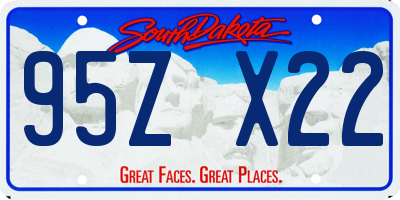 SD license plate 95ZX22