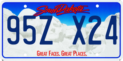 SD license plate 95ZX24