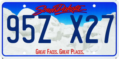 SD license plate 95ZX27