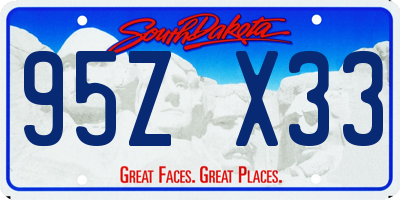 SD license plate 95ZX33