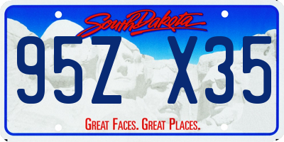 SD license plate 95ZX35