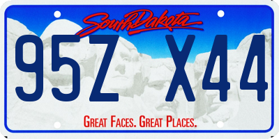 SD license plate 95ZX44
