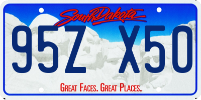 SD license plate 95ZX50