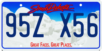 SD license plate 95ZX56