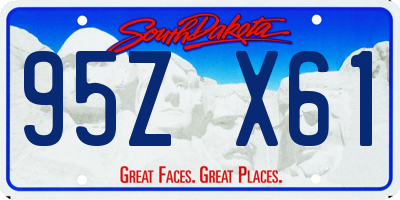 SD license plate 95ZX61