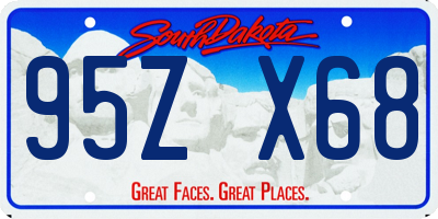 SD license plate 95ZX68