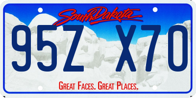 SD license plate 95ZX70