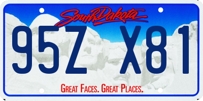 SD license plate 95ZX81